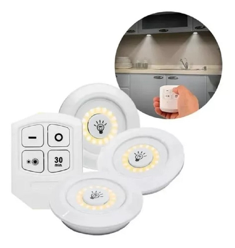 JUEGO BOMBILLA X3 LUCES LED INALÁMBRICA
