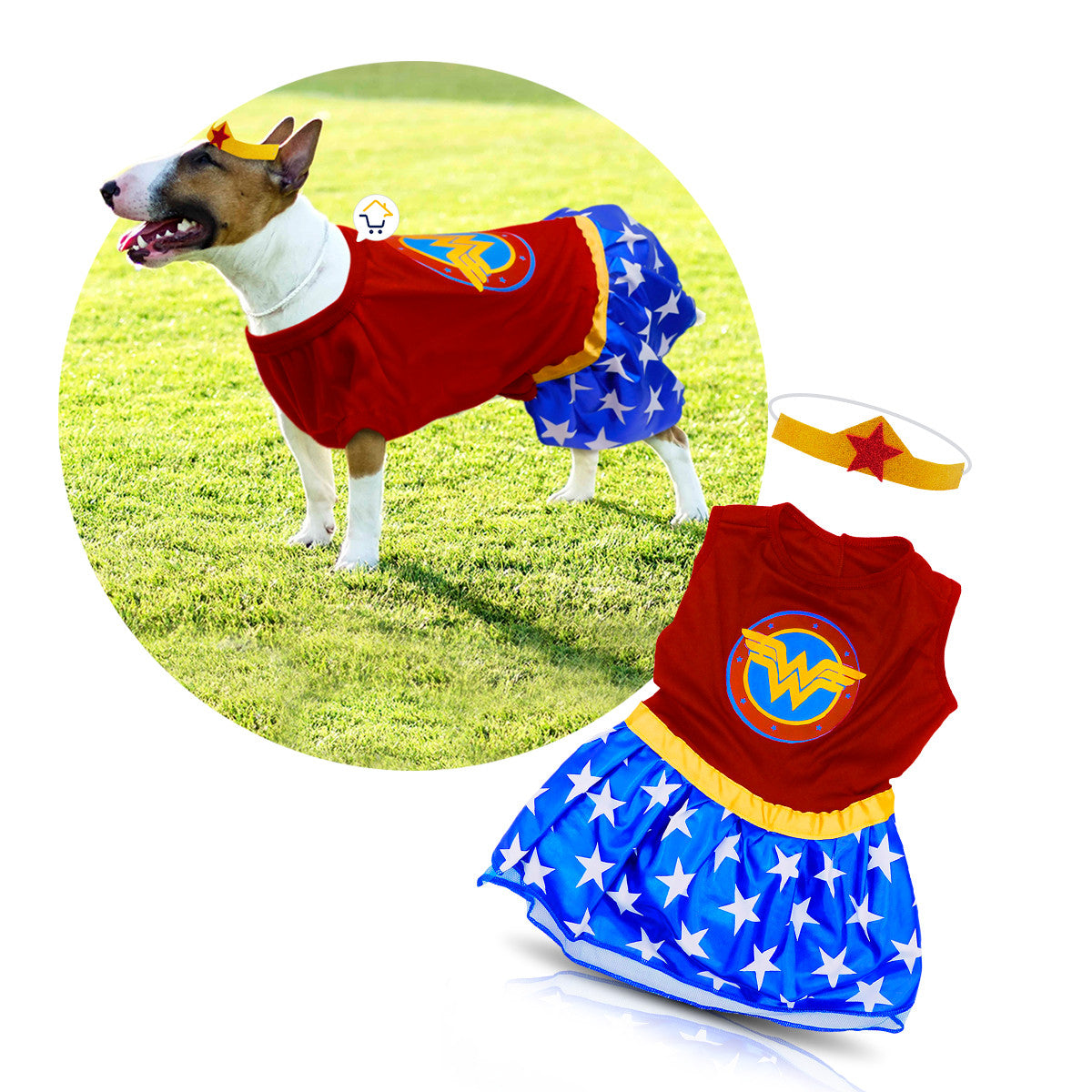 Disfraz Para Mascota De Mujer Maravilla