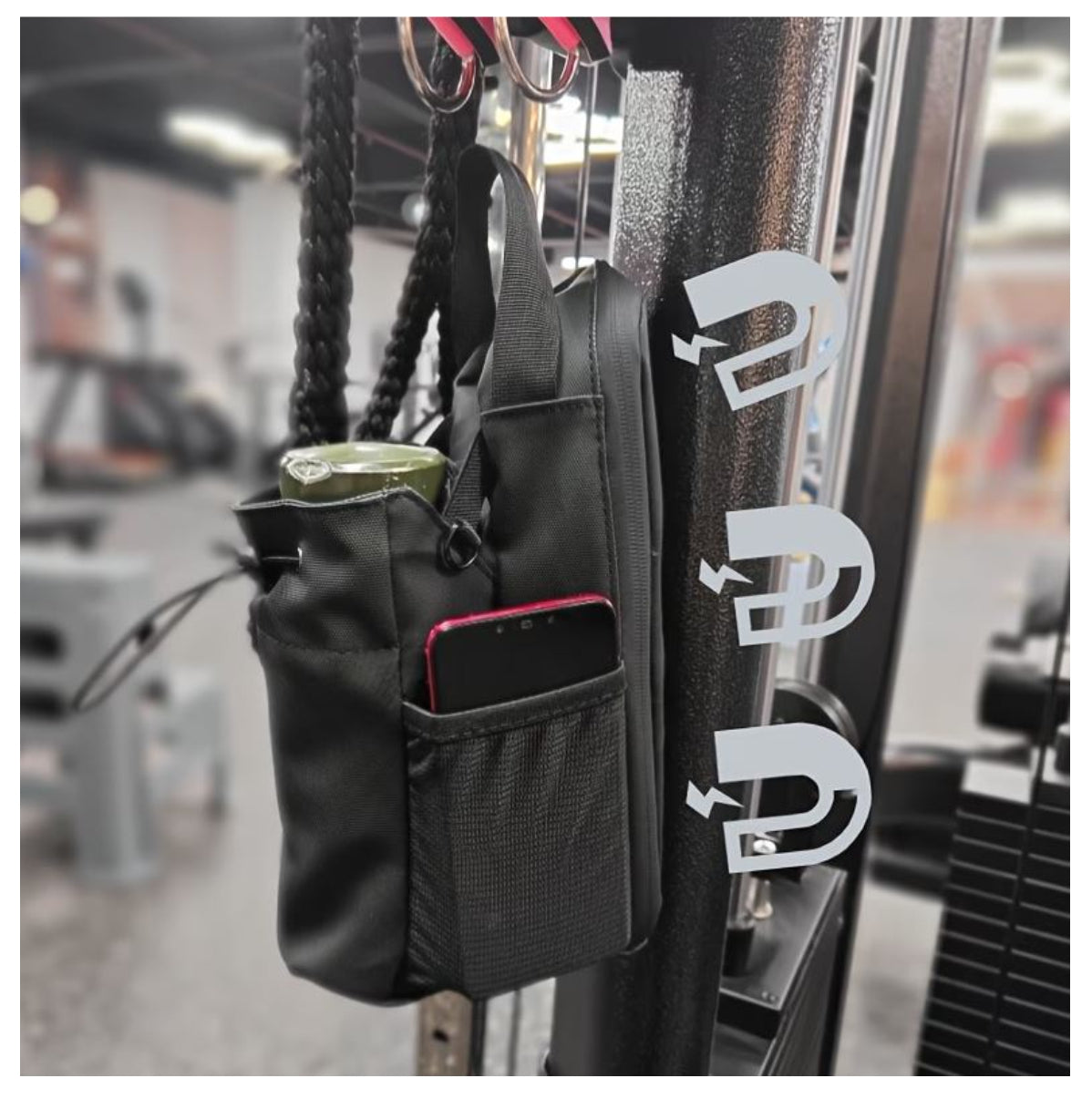 Bolso Cruzado Magnético para Gimnasio