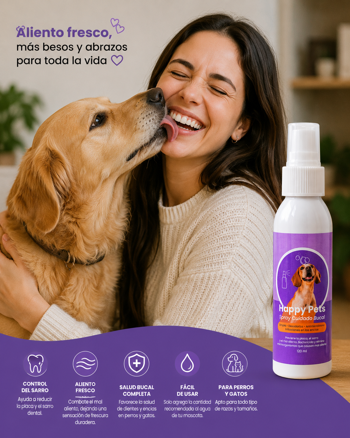 HappyPets® – Cuidado Bucal para Perros y Gatos